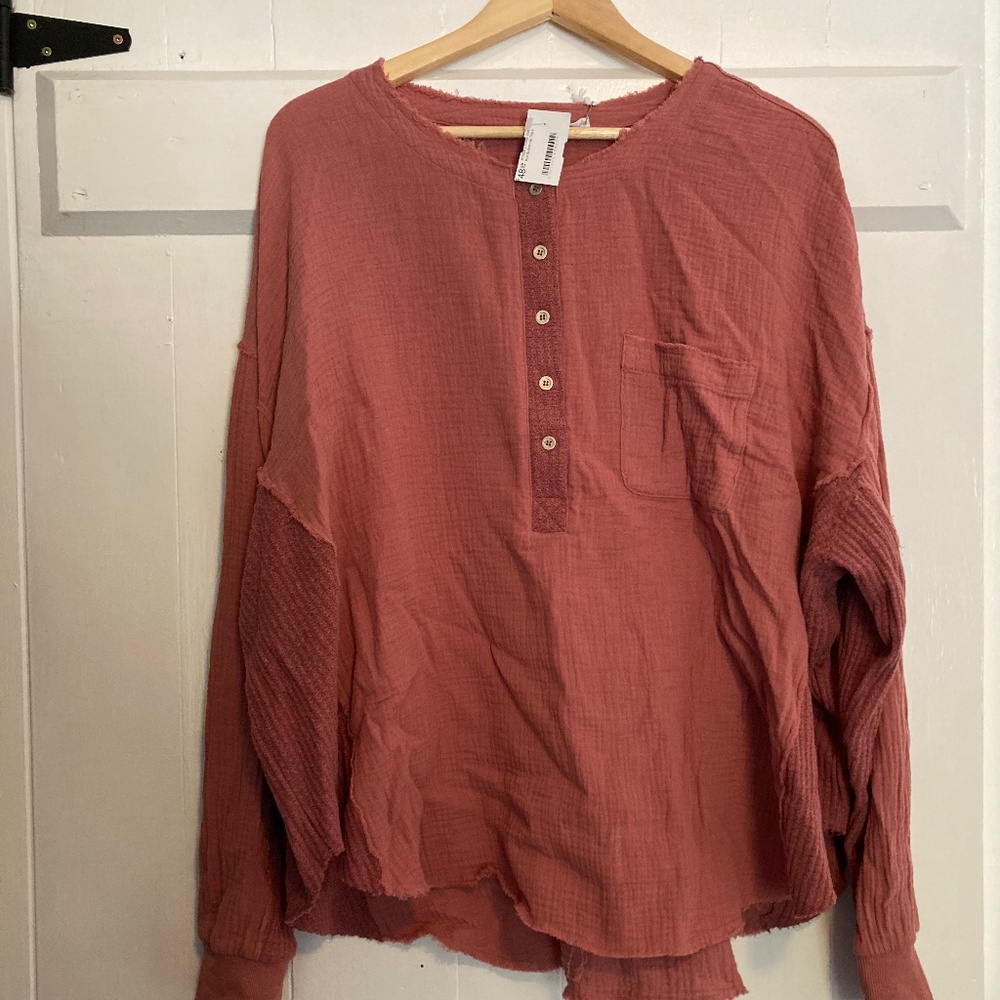 Rose contrast Long Sleeve